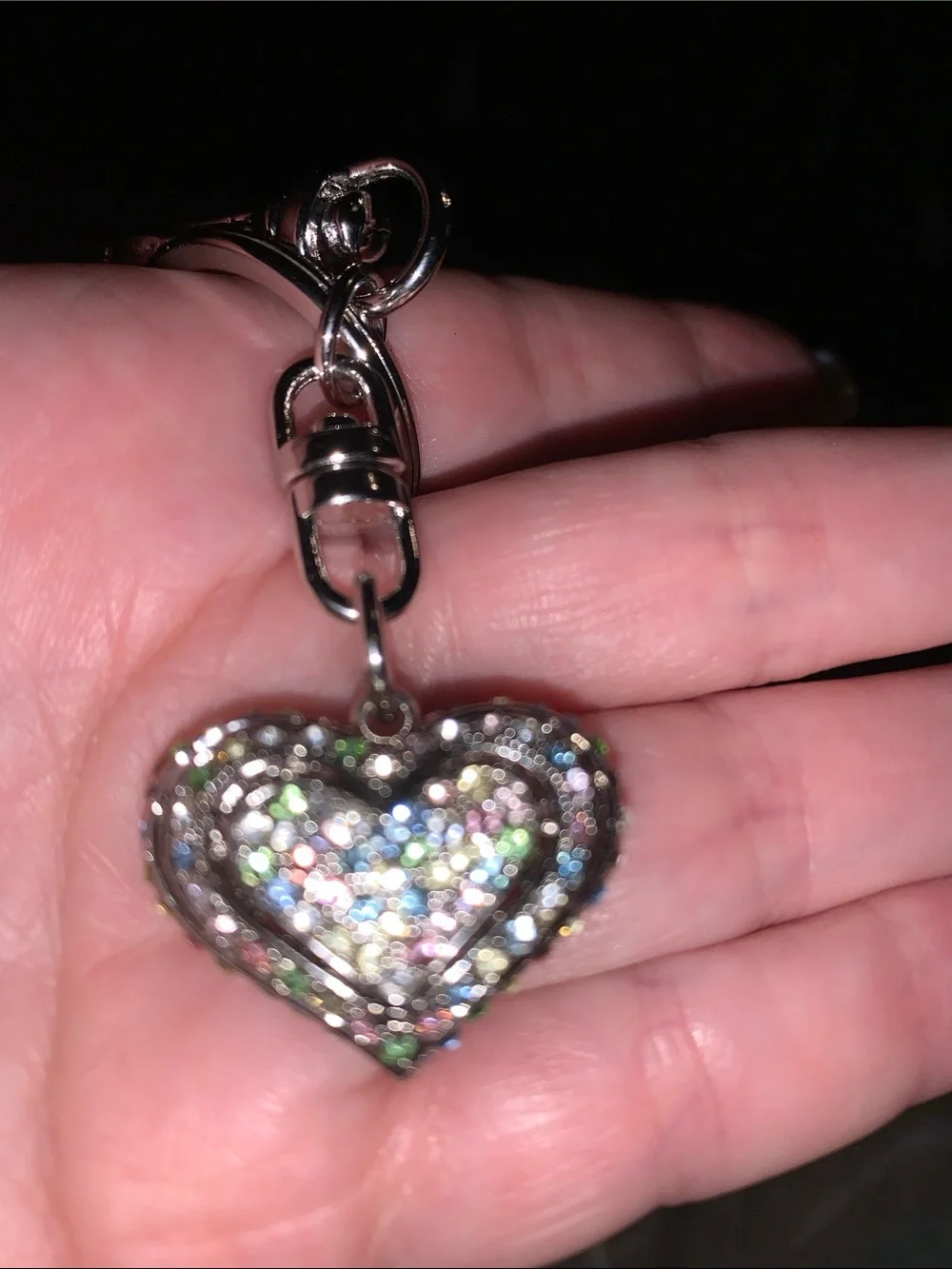 Crystal heart purse/bag charm Keychain